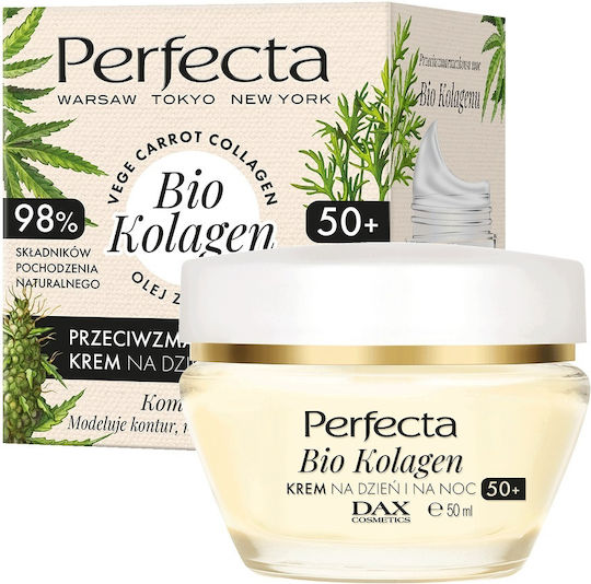 Perfecta Bio Collagen Cremă Hidratantă și Anti-îmbătrânire pentru Față cu Colagen și Peptide 50ml