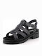 Leder Sandalen Schwarz