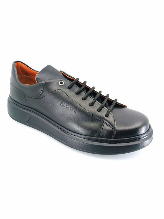 Boxer Men's Leather Casual Shoes Black