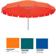 Chanos Solart 260/16 Foldable Beach Umbrella Aluminum Diameter 2.6m with Air Vent Orange