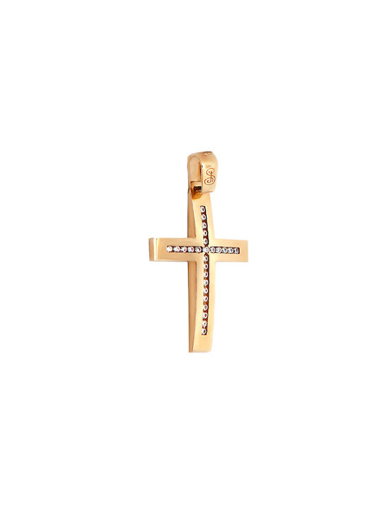 Daskalakis Damen Gold Kreuz 9K