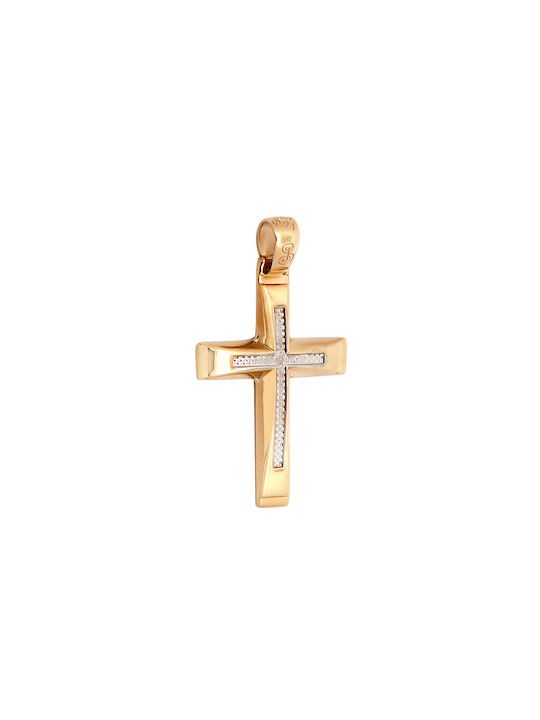 Daskalakis Herren Gold Kreuz 14K