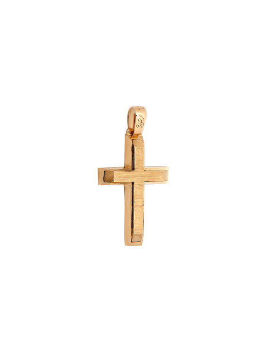 Daskalakis Herren Gold Kreuz 14K