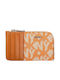 Leder Damen Geldbörse Karten Orange