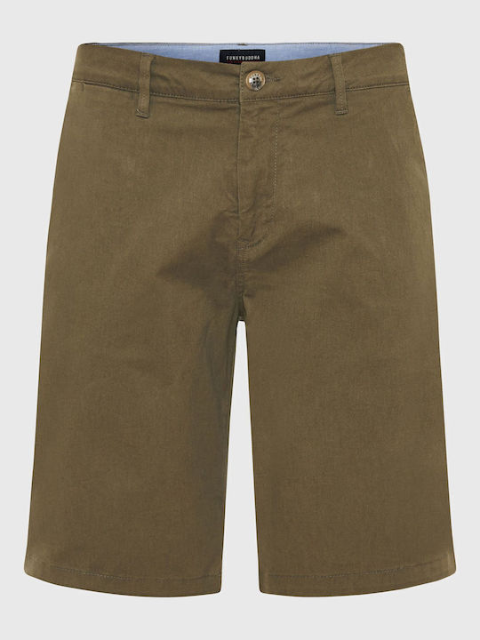 Funky Buddha Ανδρική Βερμούδα Chino Χακί