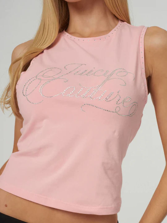 Juicy Couture Damen Bluse Ärmellos Rosa