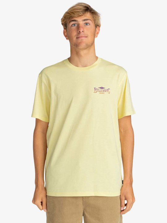 Billabong Dreamy Place Ανδρικό T-shirt Κοντομάνικο Κίτρινο