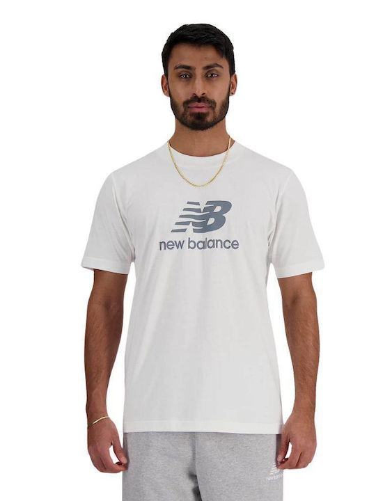 New Balance Stacked Men's Short Sleeve T-shirt White