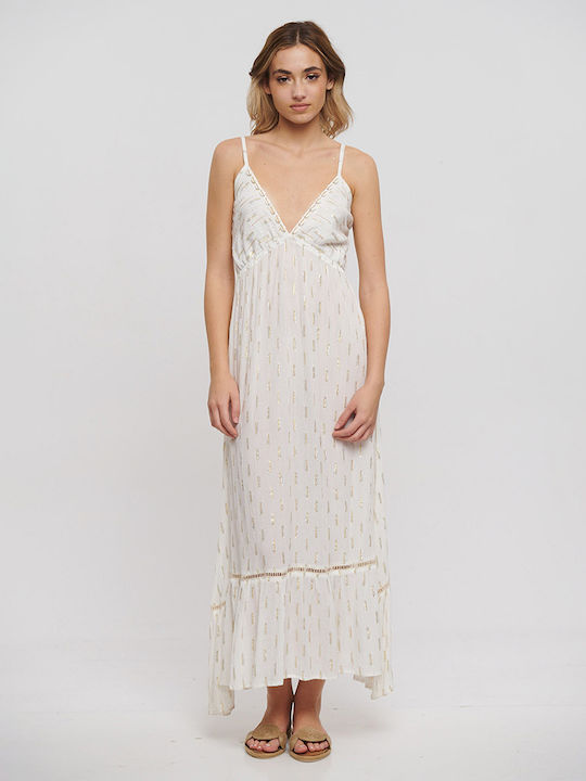 Ble Resort Collection Maxi Рокля Бял