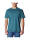 Columbia North Cascades Herren T-Shirt Kurzarm Petrol Blue