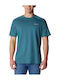 Columbia North Cascades T-shirt Bărbătesc cu Mânecă Scurtă Petrol Blue