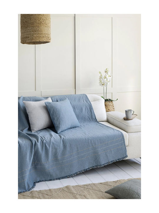 Nima Azura Three-Seater Sofa Throw Crinkled 180...