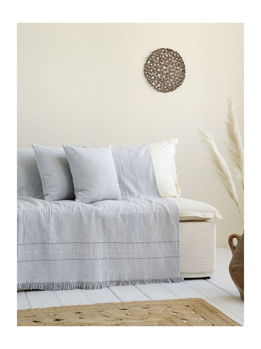 Nima Azura Three-Seater Sofa Throw Crinkled 180...