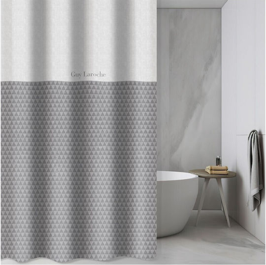 Guy Laroche Tokyo Duschvorhang Stoff 180x185cm Silver