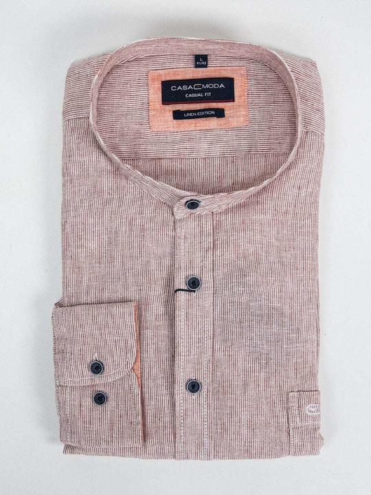 Casa Moda Langärmlig Leinen Hemd Gestreift Red