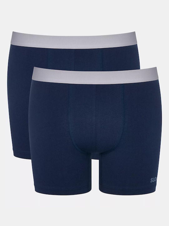 Sloggi Short Abc Go Ανδρικά Μποξεράκια Μπλε 2Pack