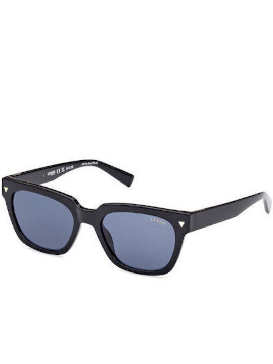 Guess Sunglasses with Black Plastic Frame and Blue Lens GU8265/S 01V
