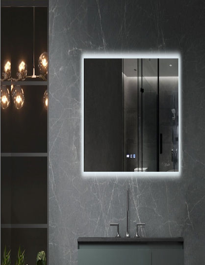 Sparke Rectangular Bathroom Mirror Led 80x50cm