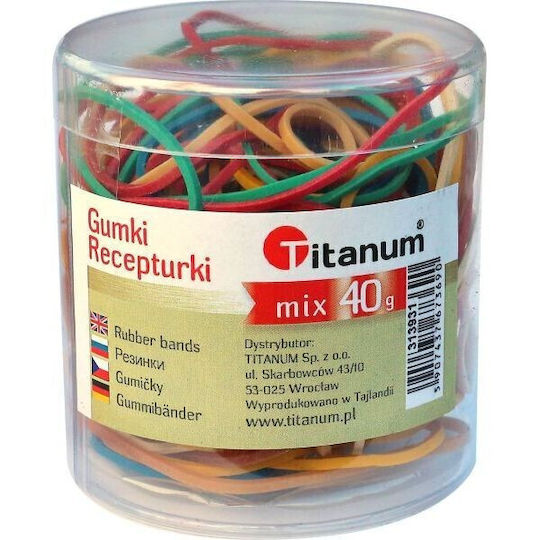 Titanum Gummibänder Verpackung mit Durchmesser 20mm Braun 40gr