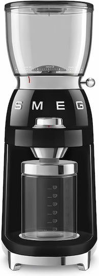 Smeg Elektrischer Kaffeemühle 150W mit einer Kapazität von 350gr und 30 Mahlstufen Schwarz