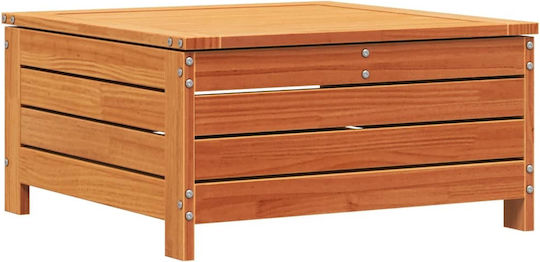 Дървен Градински Табурет Куб Кафяв 62x63.5x32см