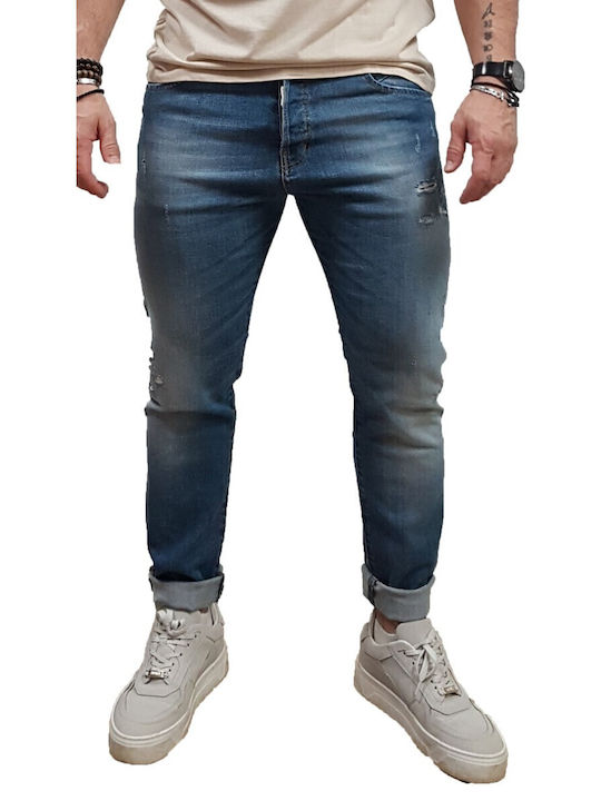 Cover Jeans Pantaloni De Blugi Slim Tapered Fit Albastru
