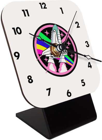 Koupakoupa Nasa Roz Ceas De Masă Cu Indicatori Lemn Roz KP_23309_clock-desk-square