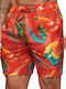 Superdry Ovin Hawaiian Men's Swimwear Shorts Waikiki Red with Patterns