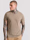 Funky Buddha Men's Short Sleeve Blouse Tobacco