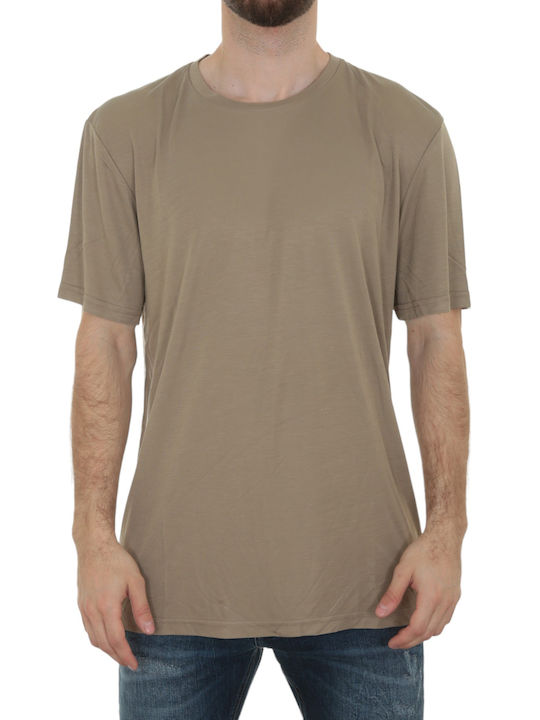 Nineteen Apparel Club Herren T-Shirt Kurzarm Sand Brown