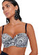 Bluepoint Bikini Bra with Detachable Straps Black Floral