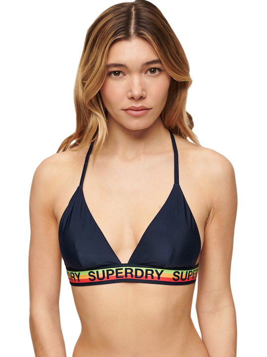 Superdry Triangle Bikini Top Navy Blue