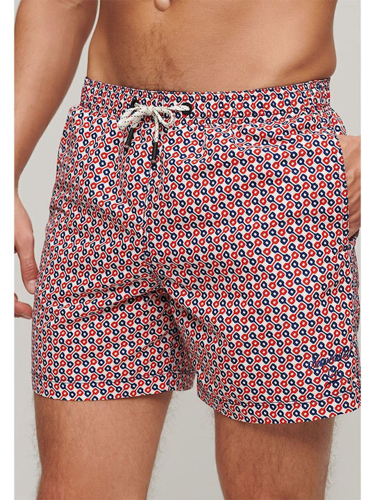 Superdry Men's Swimwear Printed Shorts Red