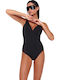 One Piece Swimsuit With Removable Padding Black