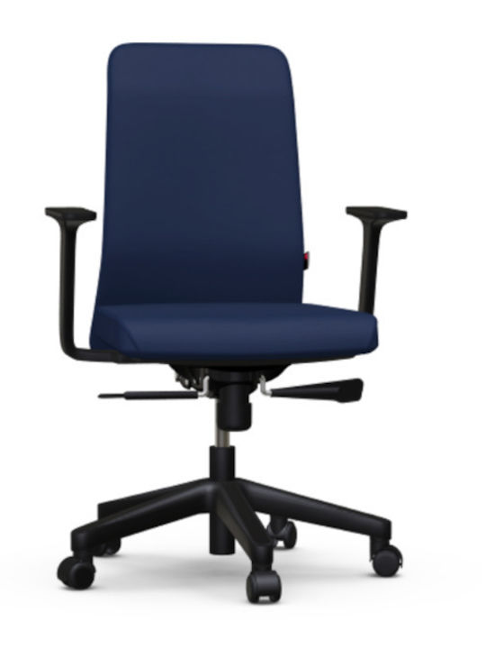 Καρέκλα Γραφείου με Ανάκλιση One Μπλε Dromeas