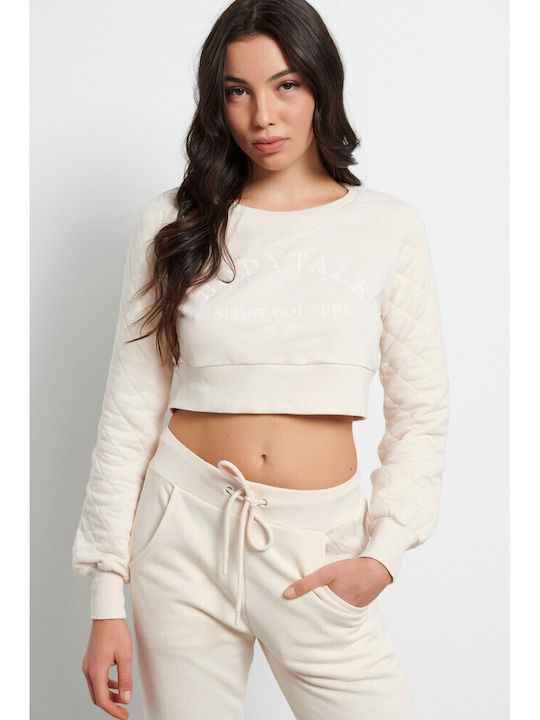 BodyTalk Women's Cropped Sweatshirt White