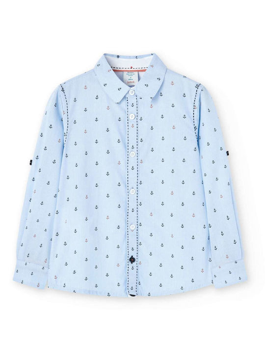 Boboli Παιδικό Πουκάμισο blau Poplin Shirt