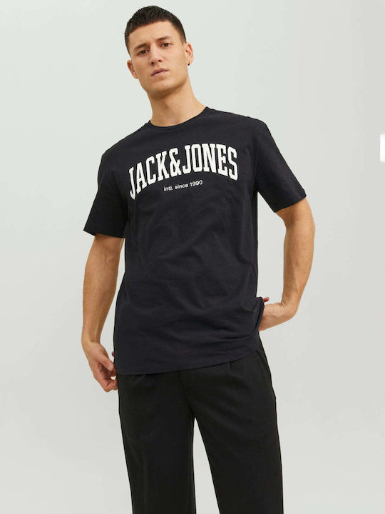 Jack & Jones Tricou pentru bărbați cu mâneci scurte Negru