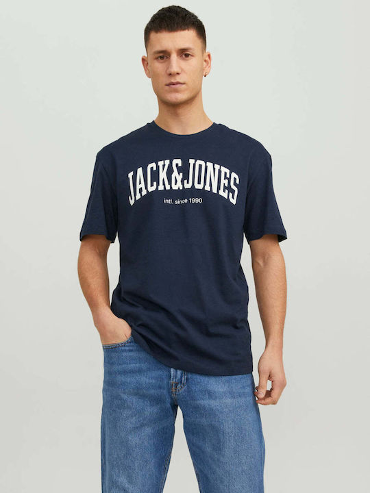 Jack & Jones Men's Short Sleeve T-shirt Navy Blue 12236514