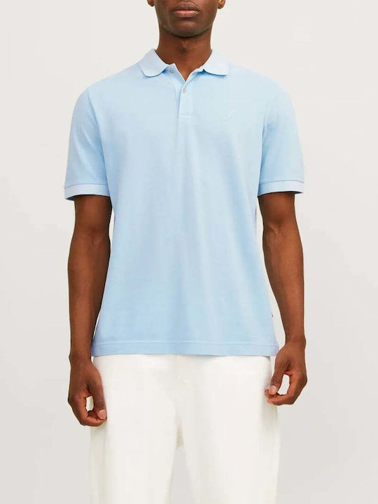 Jack & Jones Herren Kurzarmshirt Polo Cerulean