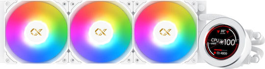 Xigmatek Frozr-O II 360 CPU Water Cooling Triple Fan 120mm for Socket AM4/AM5/1700/1200/115x with ARGB Lighting White