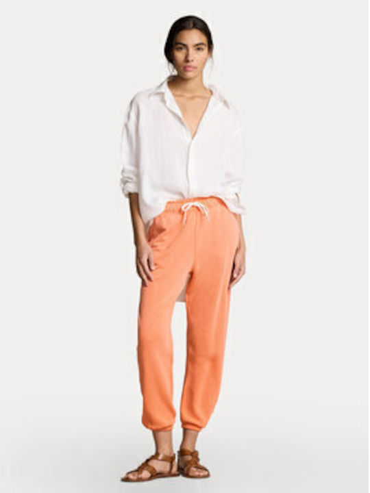 Ralph Lauren Παντελόνι Γυναικείας Φόρμας Πορτοκαλί