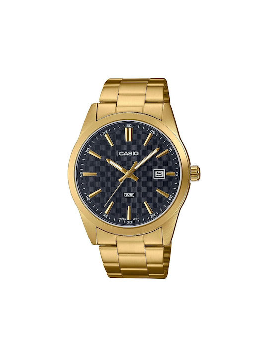 Casio Uhr Batterie mit Gold Metallarmband MTP-V...