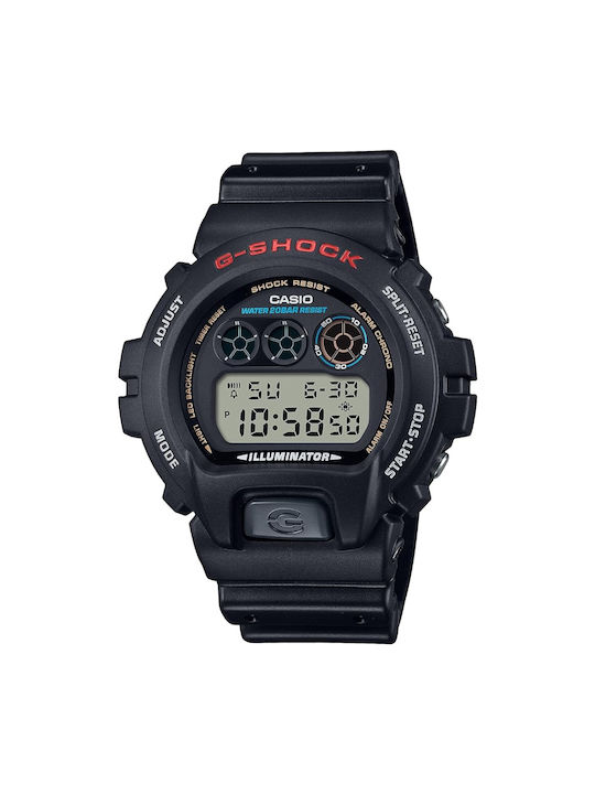 Casio Digital Uhr Chronograph Batterie mit Schwarz Kautschukarmband