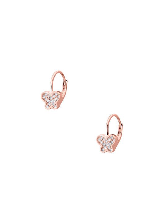 Iris Gold Plated Kids Earrings Butterflies made of Silver