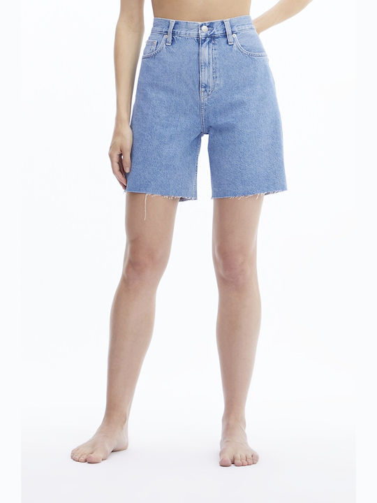 Calvin Klein Femei Gin Talie înaltă Pantaloni scurți Albastru deschis