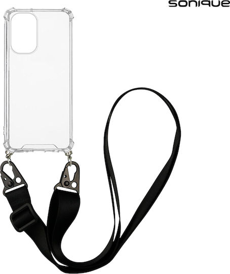 Sonique Strap Back Cover Silicon Negru (Poco F5 / Redmi Note 12 Turbo)