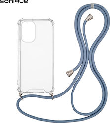 Sonique Back Cover Silicone with Strap Blue (Po...