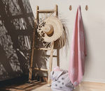Nef-Nef Beach Towel Pareo Pink with Fringes 170x90cm.