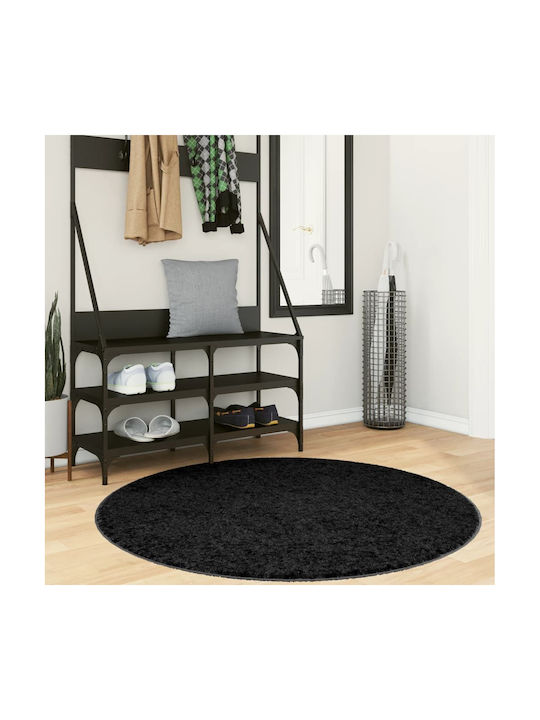 vidaXL Oviedo Rug Round Black